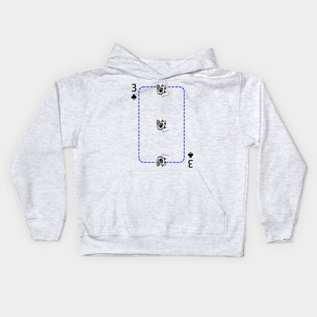 3 of clubs Kids Hoodie by M[ ]